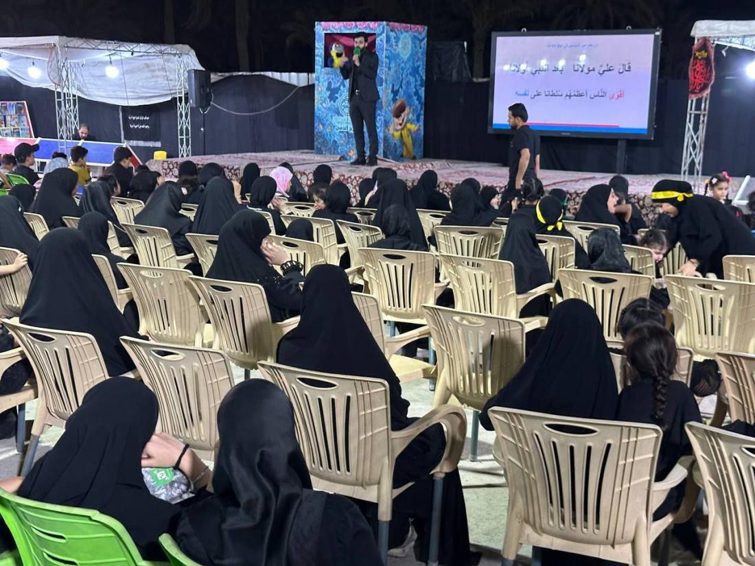 لليومِ السّابع، وعلى نَفَسِ الوَفاء لمدرسةِ كربلاء،  يَفْتَحُ مركزُ المُحسن لثقافةِ الأطفال أبوابَه لزائري استراحةِ المُرتضى (عليه السّلام) | 