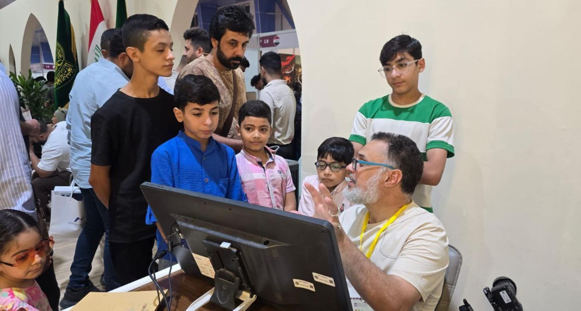 في معرض بغداد الدولي يستمر مركز المحسن لثقافة الأطفال بتقديم فعالياته الشيّقة للصغار